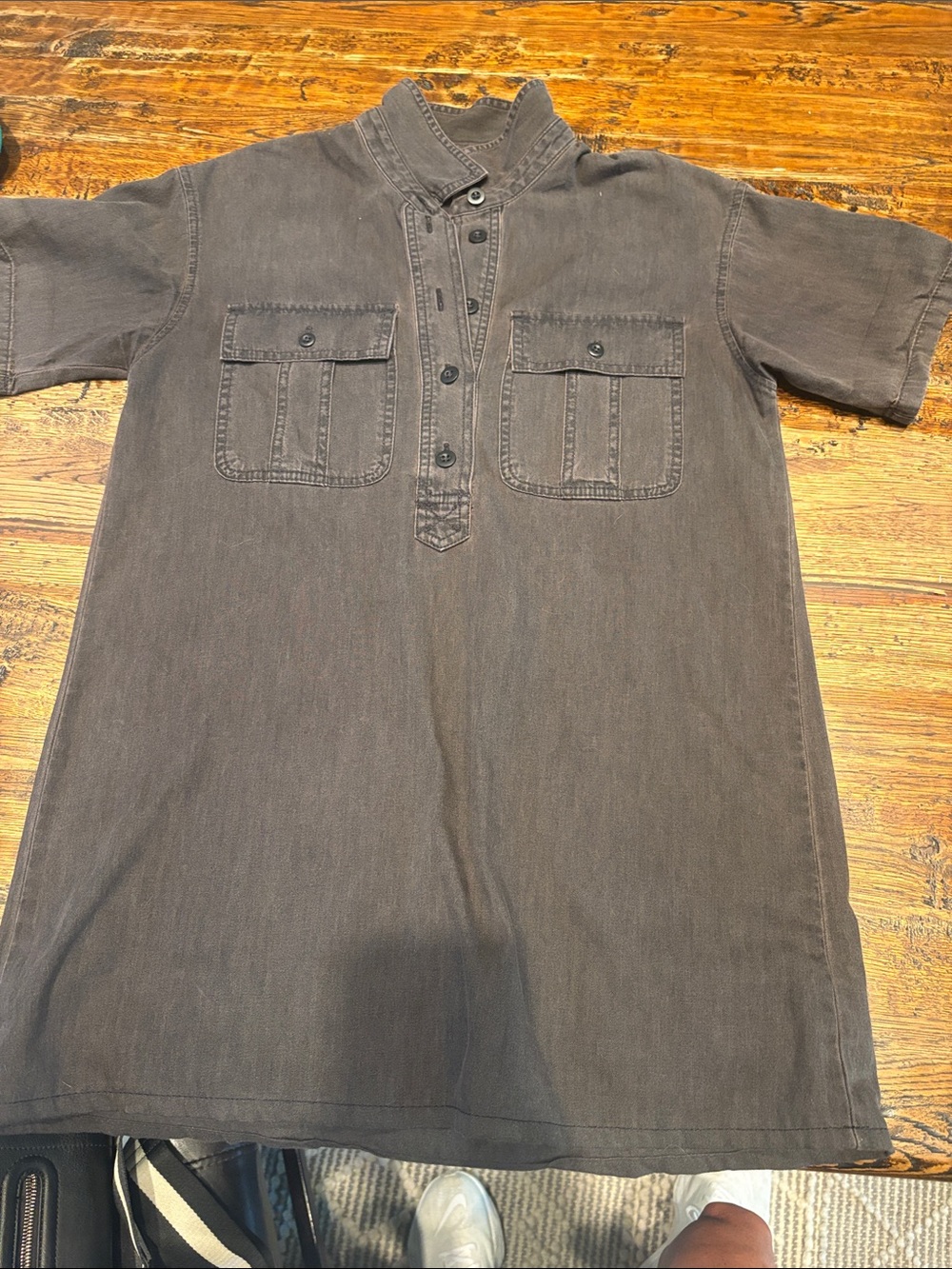 Madewell Women’s  Short-Sleeve dress in Washed Black